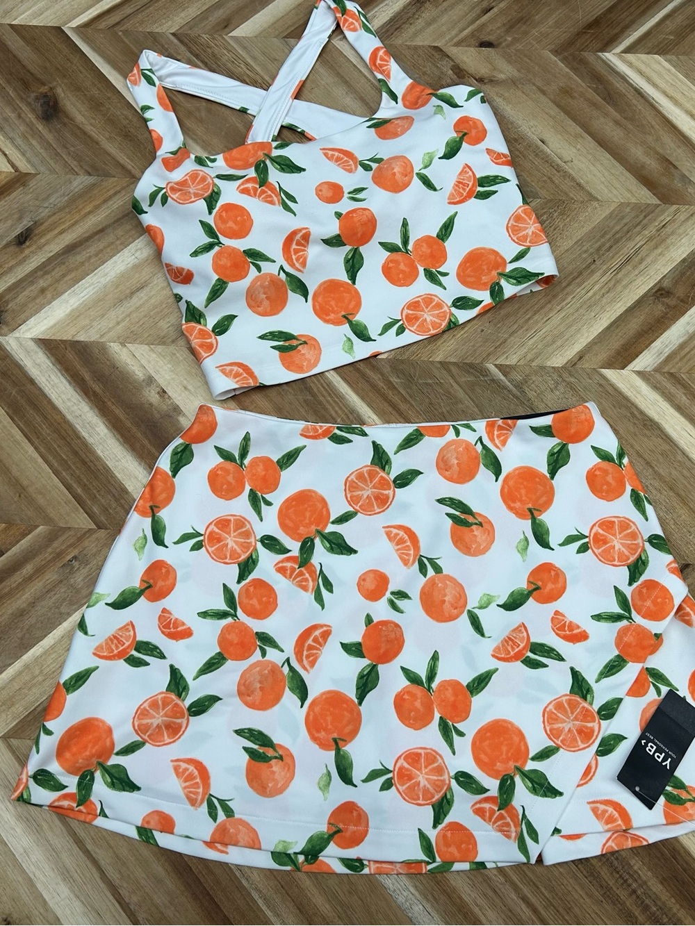 A&F YPB sculptLUX Activewear Set - Limited Edition Orange Print Size Small